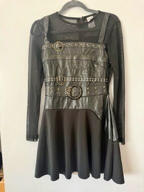 EUC Mall Goth Edward Scissorhands Buckle Dress ✂️🖤 Gothcore / Grunge